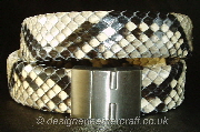 Mens Python Snakeskin Double Wrap Bracelet