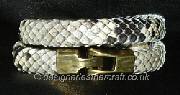 mens python snakeskin double wrap bracelet