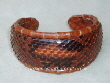 tan python snakeskin cuff bracelet