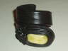 Chocolate Brown Cuff Bracelet with Melted Amber Stone