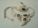 Cream Leather and Haematite Stone Necklace and Bracelet