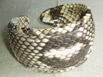 First Python Snakeskin Cuff Bracelet 