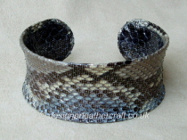 Hand Painted Foiled Python Cuff Bracelet