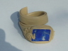 Leather Cuff Bracelet with Blue Lazurit