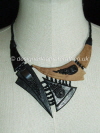 Leather Necklace with Hematite