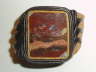 Leather Wristband Bracelet with Picture Jasper