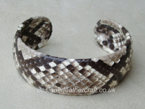 Mens Python Snakeskin Cuff Bracelet b