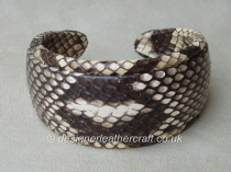 Natural Python Snakeskin Cuff Bracelet