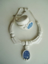 Necklace and Bracelet with Blue Lazurit Stone