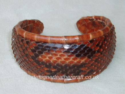 Tan Python Cuff Bracelet