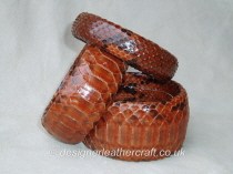 Tan Python Snakeskin Bangles